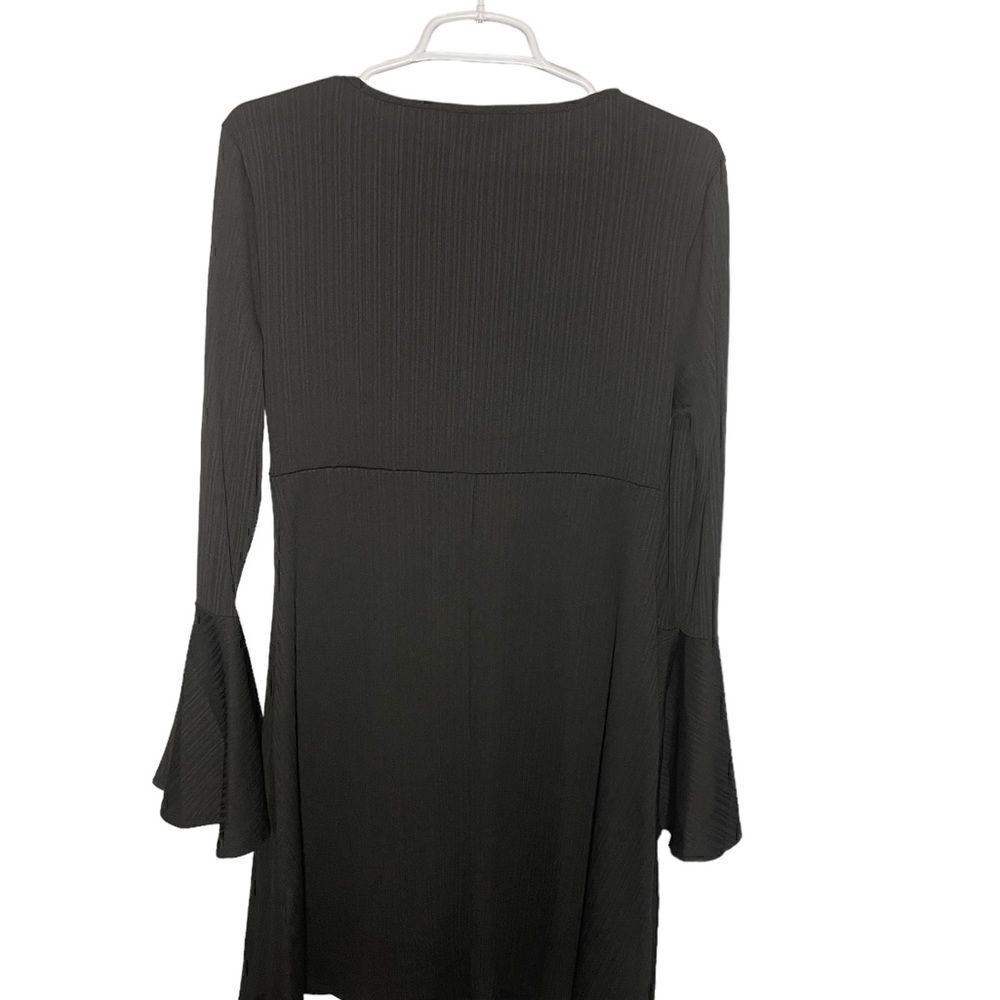 Topshop Dress 'TEA' in Black Cloak Long Sleeve Dress Size 12 - Picture 3 of 7